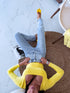 LIGHT BLUE, REGULAR FIT pants "DELICIOUS" T253-4
